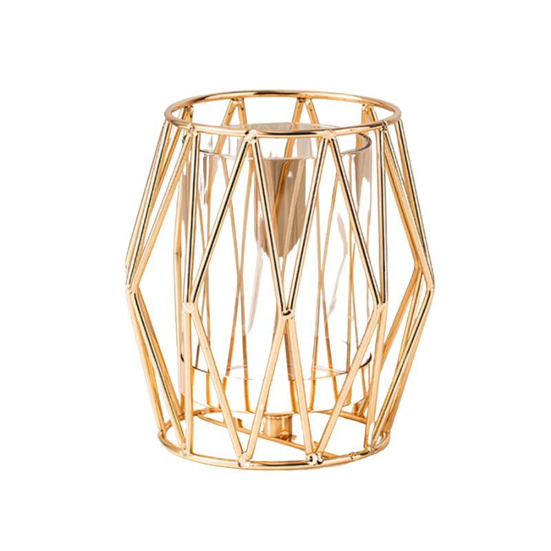 Vase Bougeoir Doré – Céramique – Modèle Générique – Neuf