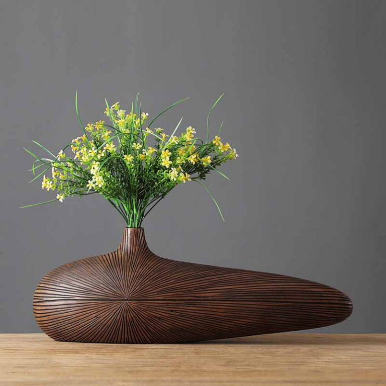 Vase Ovale Fabriqué à La Main Au Japon - Occasion - Style Japonais Authentique